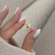 3 Carat Emerald Cut Lab Grown Diamond Ring in 14K Yellow Gold Bezel Setting - Mivaan Fine Jewelry