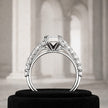 3 Carat Emerald Cut Lab Grown Diamond Ring with Side Stones - Mivaan Fine Jewelry