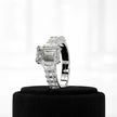 3 Carat Emerald Cut Lab Grown Diamond Ring with Side Stones - Mivaan Fine Jewelry