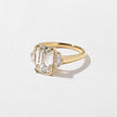 3 Carat Emerald Cut Lab Grown Diamond Three Stone Ring - Mivaan Fine Jewelry