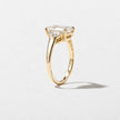 3 Carat Emerald Cut Lab Grown Diamond Three Stone Ring - Mivaan Fine Jewelry