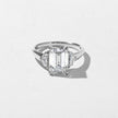 3 Carat Emerald Cut Lab Grown Diamond Three Stone Ring - Mivaan Fine Jewelry