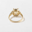 3 Carat Emerald Cut Lab Grown Diamond Three Stone Ring - Mivaan Fine Jewelry