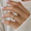 3 Carat Marquise Lab Grown Diamond Minimalist Engagement Ring in Solid Gold - Mivaan Fine Jewelry