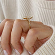 3 Carat Marquise Lab Grown Diamond Minimalist Engagement Ring in Solid Gold - Mivaan Fine Jewelry
