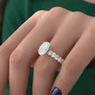 3 Carat Oval Cut Lab Grown Diamond Engagement Ring in 14K Solid Gold - Mivaan Fine Jewelry