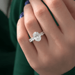 3 Carat Oval Cut Lab Grown Diamond Engagement Ring in 14K Solid Gold - Mivaan Fine Jewelry