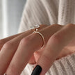 3 Carat Oval Cut Lab Grown Diamond Prong Set Ring in 18K Solid Gold - Mivaan Fine Jewelry