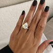 3 Carat Pear Cut Lab Grown Diamond Bezel Ring 14K Yellow Gold - Mivaan Fine Jewelry