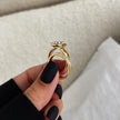 3 Carat Pear Cut Lab Grown Diamond Bezel Ring 14K Yellow Gold - Mivaan Fine Jewelry
