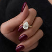 3 Carat Pear Cut Lab Grown Diamond Engagement Ring Three Stone - Mivaan Fine Jewelry