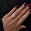 3 Carat Pear Cut Lab Grown Diamond Engagement Ring Three Stone - Mivaan Fine Jewelry