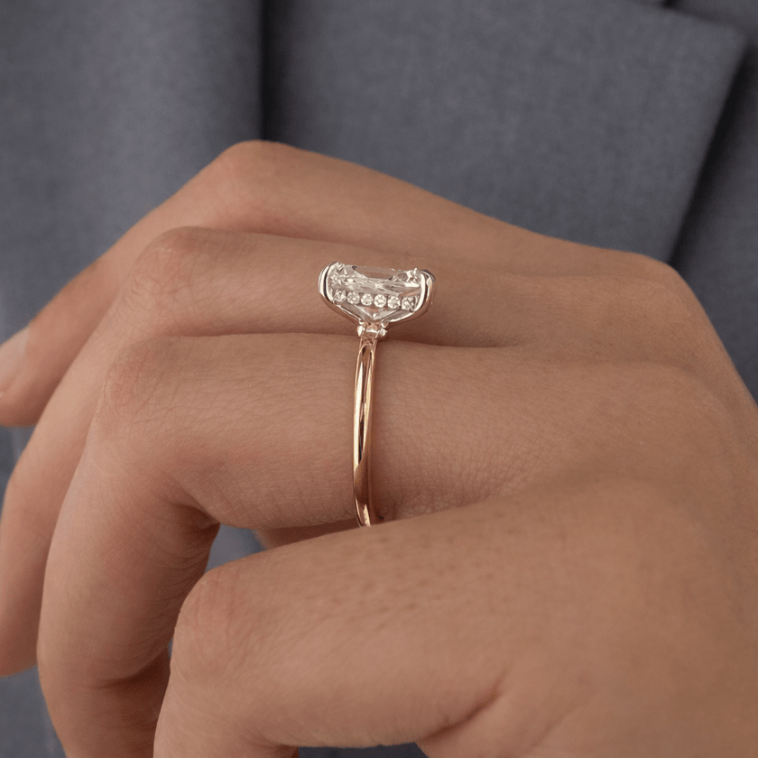 3 Carat Radiant Cut Diamond Ring 14K Gold Prong Set - Mivaan Fine Jewelry