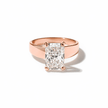 3 Carat Radiant Cut Lab Grown Diamond Wide Band Ring in Solid Gold - Mivaan Fine Jewelry