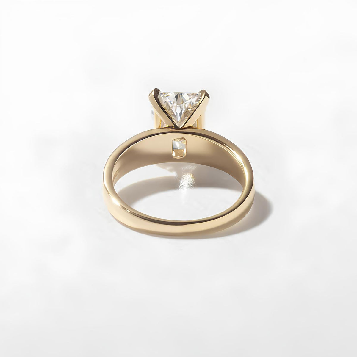 3 Carat Radiant Cut Lab Grown Diamond Wide Band Ring in Solid Gold - Mivaan Fine Jewelry