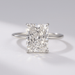 3 Carat Radiant Lab Diamond Ring Hidden Halo Engagement - Mivaan Fine Jewelry