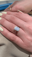 3 Carat Radiant Lab Diamond Ring Hidden Halo Engagement - Mivaan Fine Jewelry