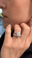 3 Carat Radiant Lab Diamond Ring Hidden Halo Engagement - Mivaan Fine Jewelry