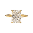 3 Carat Radiant Lab Diamond Ring Hidden Halo Engagement - Mivaan Fine Jewelry
