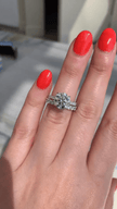 3 Carat Round Cut Diamond Engagement Ring 4 Prong Pave Band - Mivaan Fine Jewelry