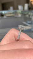 3 Carat Round Cut Diamond Engagement Ring 4 Prong Pave Band - Mivaan Fine Jewelry