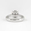 3 Carat Round Lab Diamond Ring Pave Band Hidden Halo Design - Mivaan Fine Jewelry