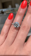 3 Carat Round Lab Diamond Ring Pave Band Hidden Halo Design - Mivaan Fine Jewelry