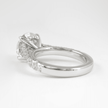 3 Carat Round Lab Diamond Ring Pave Band Hidden Halo Design - Mivaan Fine Jewelry