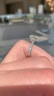 3 Carat Round Lab Diamond Ring Pave Band Hidden Halo Design - Mivaan Fine Jewelry
