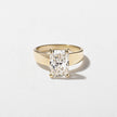 3.10 Carat Radiant Cut Lab Grown Diamond Wide Band Ring in Solid Gold - Mivaan Fine Jewelry