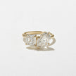 3.70 Carat Oval & Asscher Cut Lab Grown Diamond Toi et Moi Ring in 14K Solid Gold - Mivaan Fine Jewelry