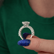 3CT Oval Cut Lab Grown Diamond Engagement Ring in 14K Solid Gold - Mivaan Fine Jewelry