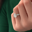 3CT Oval Cut Lab Grown Diamond Engagement Ring in 14K Solid Gold - Mivaan Fine Jewelry
