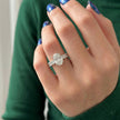 3CT Oval Cut Lab Grown Diamond Engagement Ring in 14K Solid Gold - Mivaan Fine Jewelry