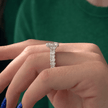 3CT Oval Cut Lab Grown Diamond Engagement Ring in 14K Solid Gold - Mivaan Fine Jewelry