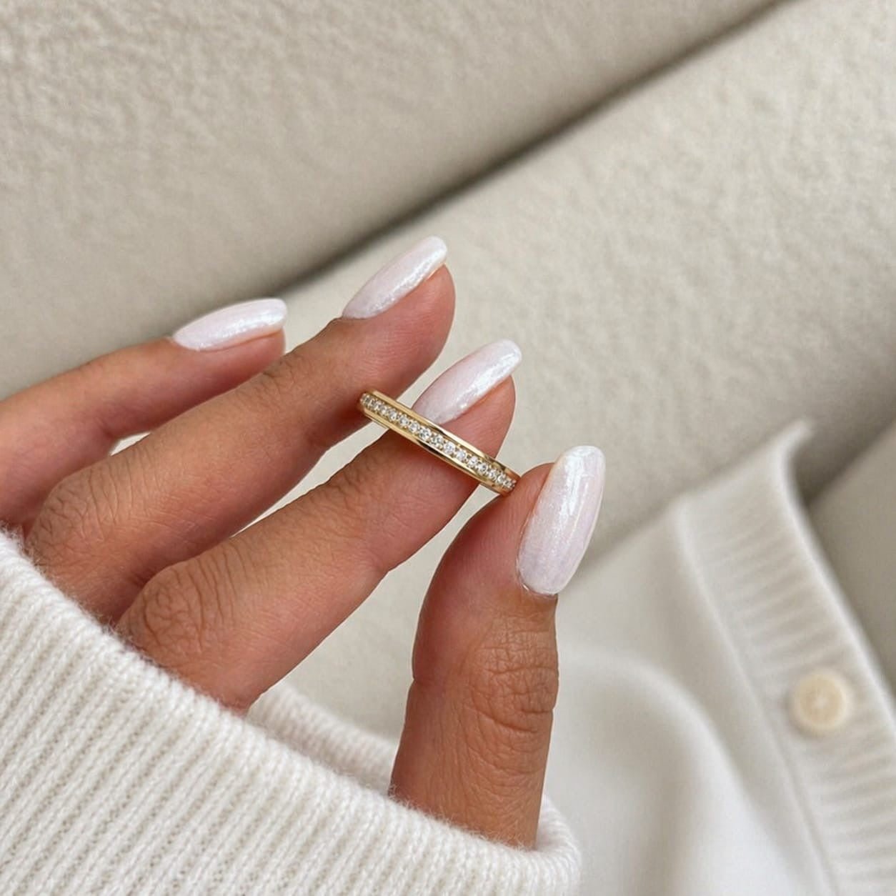 3MM Half Eternity Lab Grown Diamond Wedding Band in 14K Yellow Gold - Mivaan Fine Jewelry