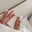 3MM Half Eternity Lab Grown Diamond Wedding Band in 14K Yellow Gold - Mivaan Fine Jewelry
