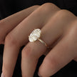 4 Carat Elongated Oval Cut Lab Grown Diamond Solitaire Ring - Mivaan Fine Jewelry