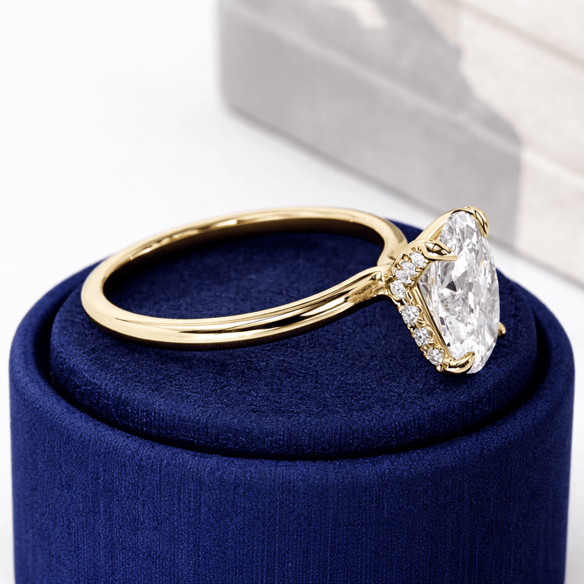 4 Carat Oval Cut Lab Grown Diamond Prong Set Engagement Ring for Women - Mivaan Fine Jewelry
