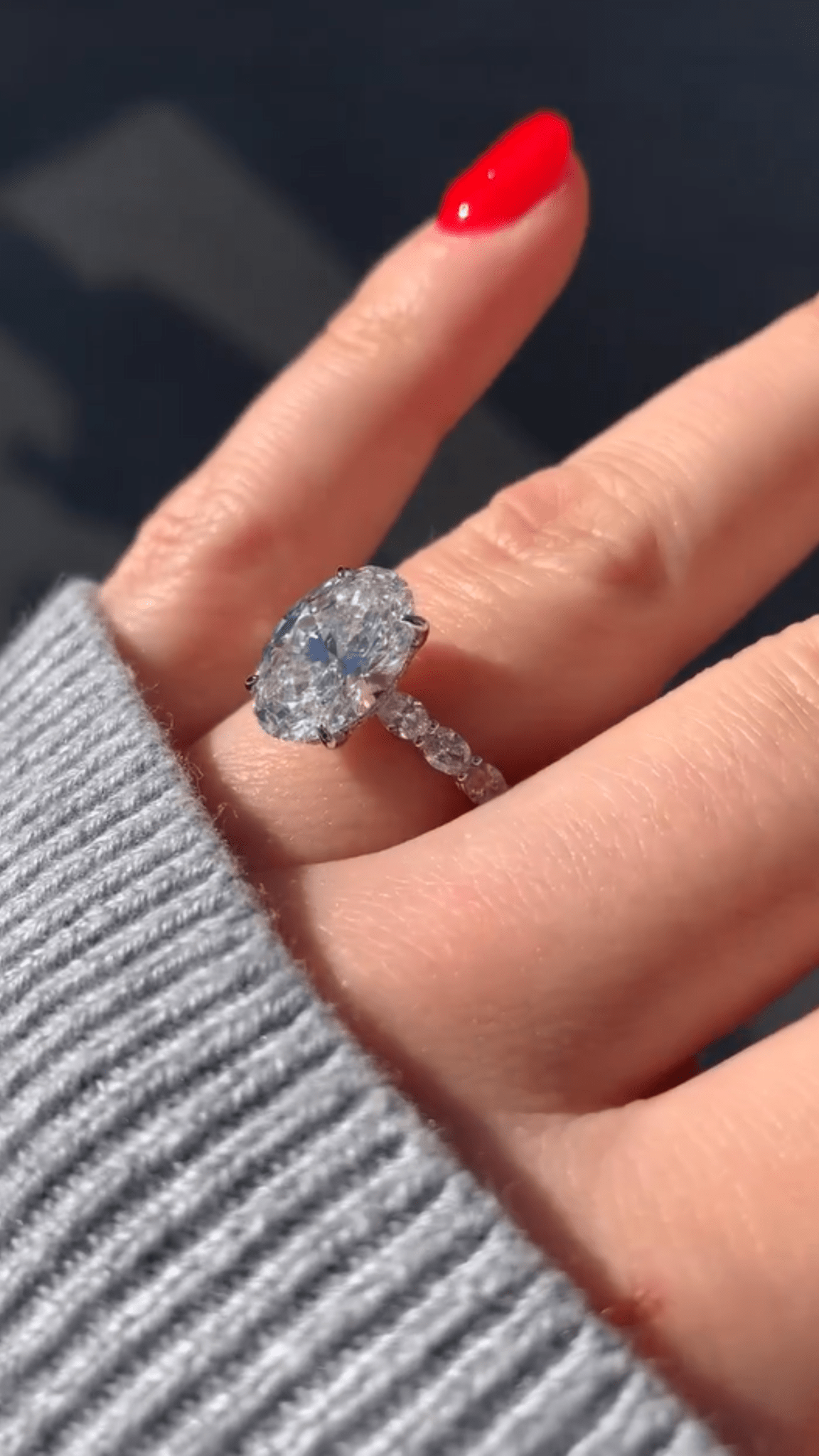 4 Carat Oval Lab Diamond Engagement Ring 14K Gold Prong Set - Mivaan Fine Jewelry