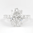 4 Carat Oval Lab Diamond Engagement Ring 14K Gold Prong Set - Mivaan Fine Jewelry