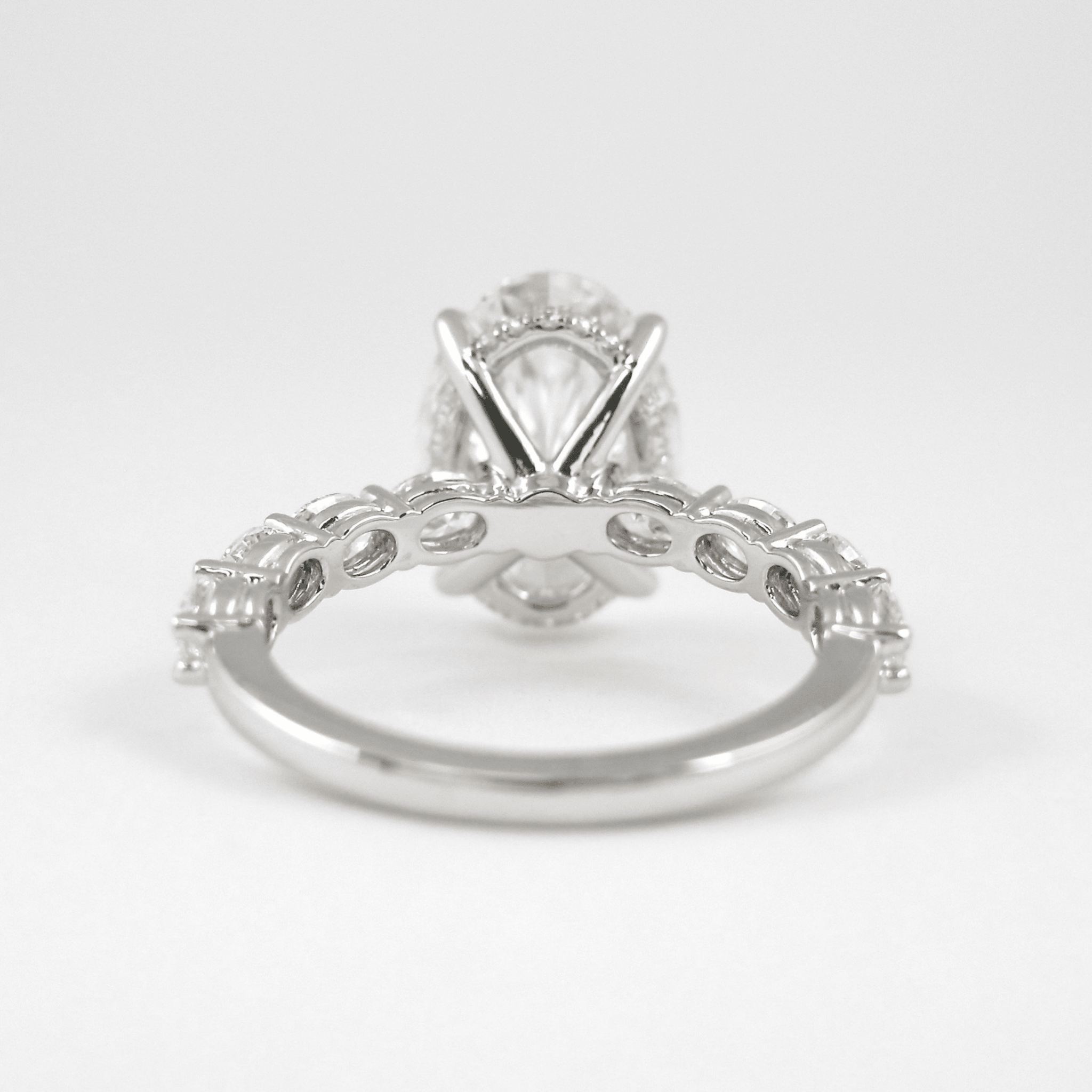 4 Carat Oval Lab Diamond Engagement Ring 14K Gold Prong Set - Mivaan Fine Jewelry