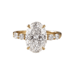 4 Carat Oval Lab Diamond Engagement Ring 14K Gold Prong Set - Mivaan Fine Jewelry