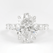 4 Carat Oval Lab Diamond Engagement Ring 14K Gold Prong Set - Mivaan Fine Jewelry