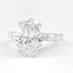 4 Carat Oval Lab Diamond Engagement Ring 14K Gold Prong Set - Mivaan Fine Jewelry