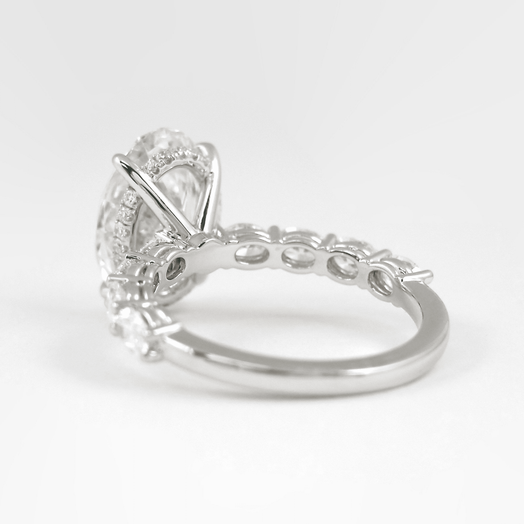 4 Carat Oval Lab Diamond Engagement Ring 14K Gold Prong Set - Mivaan Fine Jewelry