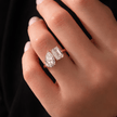 4 Carat Toi et Moi Radiant and Pear Cut Lab Grown Diamond Ring - Mivaan Fine Jewelry