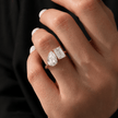 4 Carat Toi et Moi Radiant and Pear Cut Lab Grown Diamond Ring - Mivaan Fine Jewelry