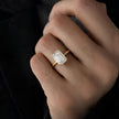 4CT Emerald Cut Lab Grown Diamond Hidden Halo Engagement Ring - Mivaan Fine Jewelry