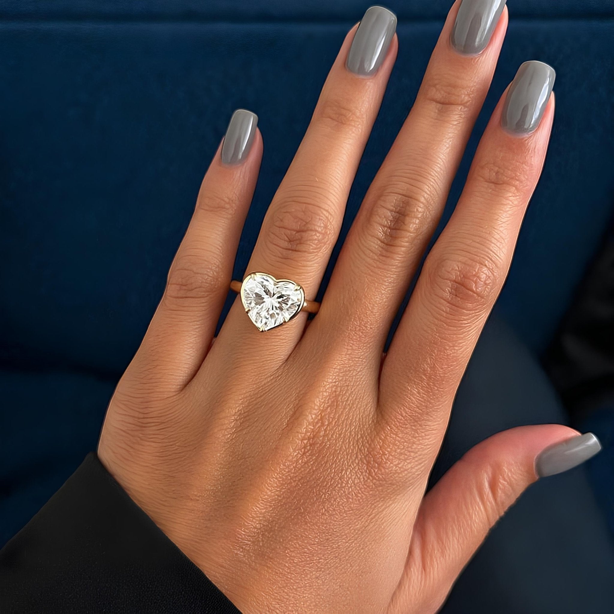5 Carat Heart Cut Lab Grown Diamond Engagement Ring for Women - Mivaan Fine Jewelry
